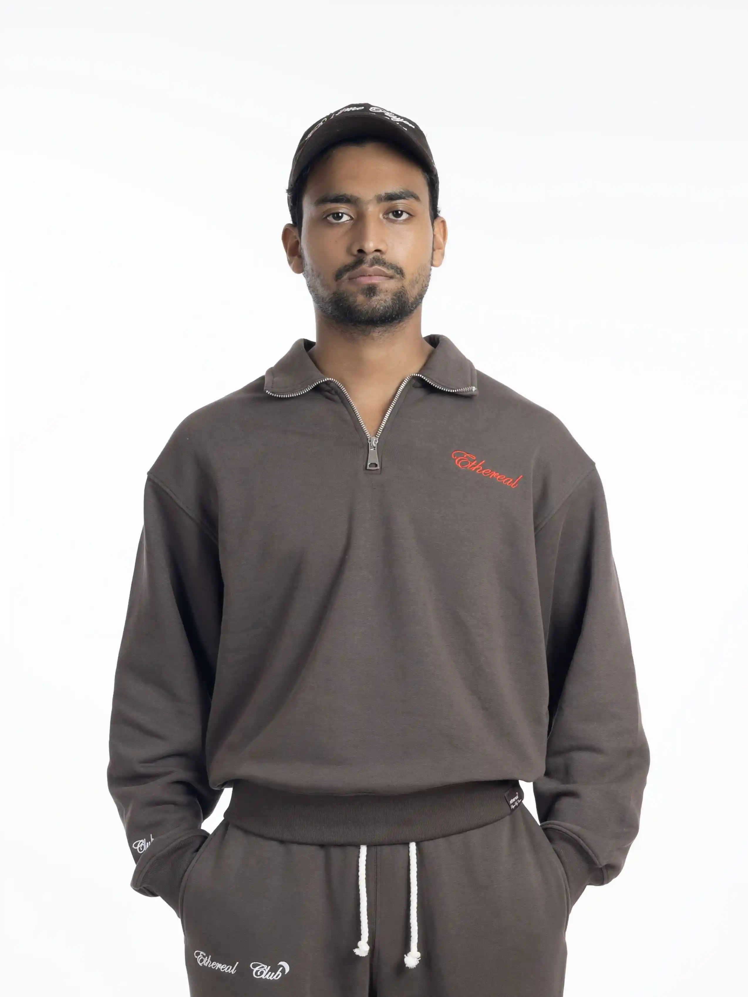 Ash Grey Quarter Zip Sweatshirt – Player By Chance